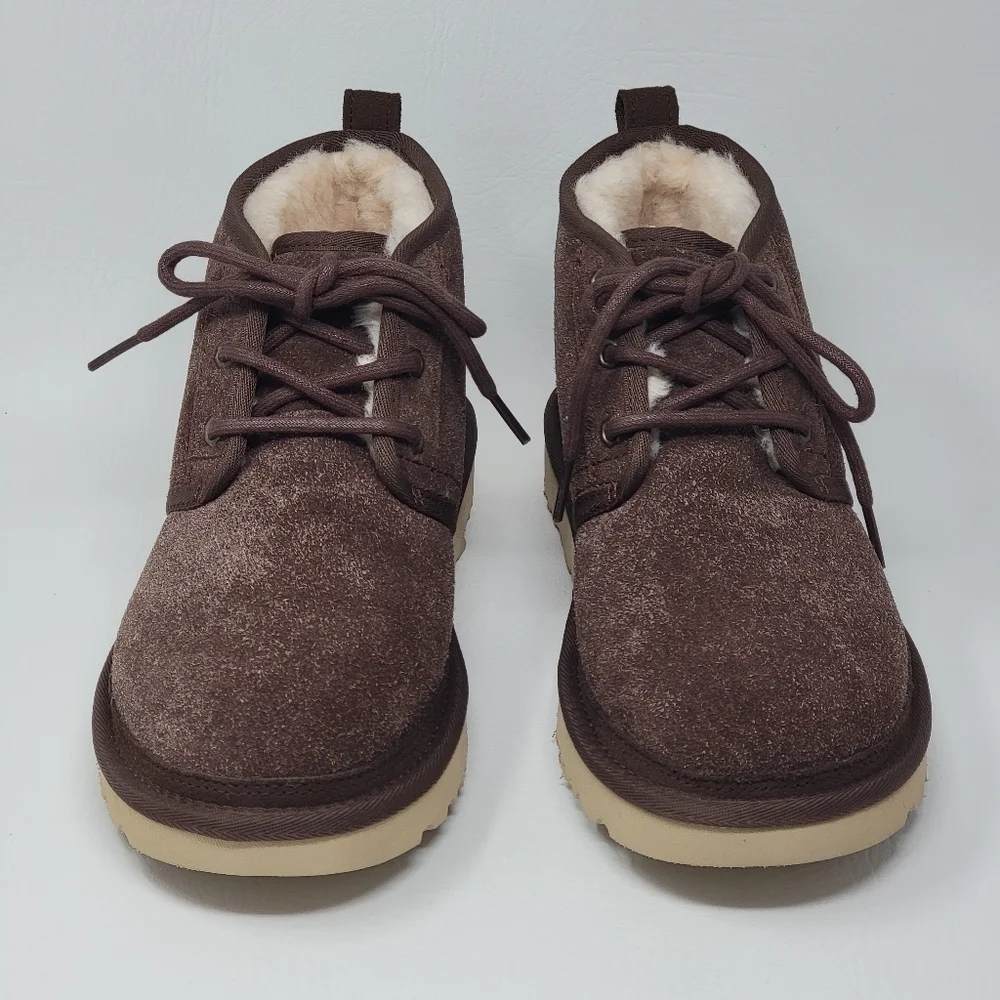 UGG Neumel Shaggy Suede Chukka Winter Boots Brown 1158219 Men's Size 8 New